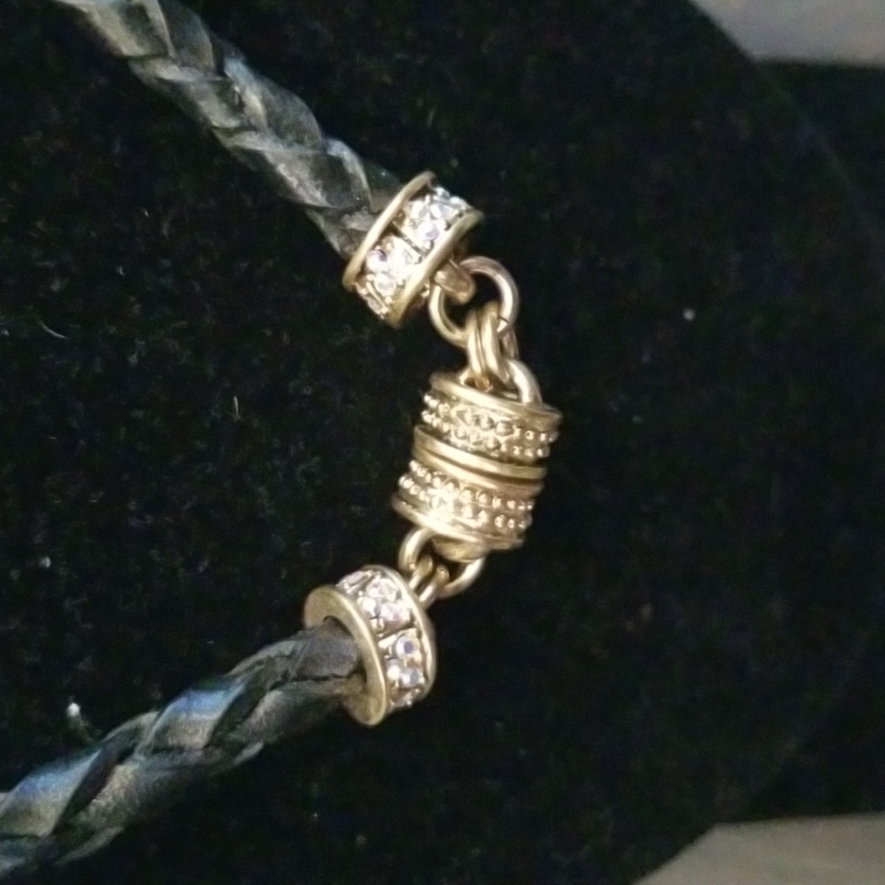 Braided leather chocker, new - Picture 3 of 11